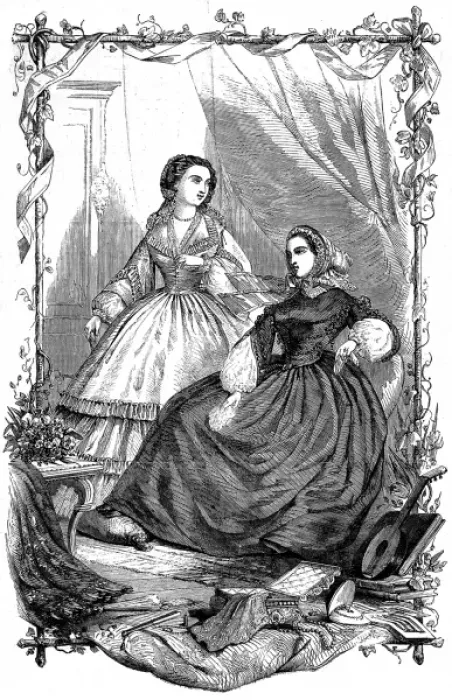 Framed Print : The Paris fashions for April, 1860 Framed Print : The Paris fashions for April, 1860
