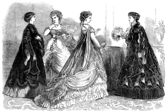 Framed Print : Paris fashions for April, 1867 Framed Print : Paris fashions for April, 1867