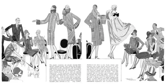 Framed Print : Paris Fashions at the Grand Couturiers, 1927