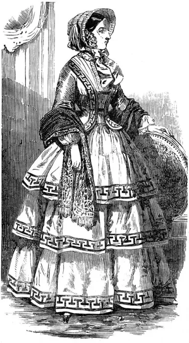Framed Print : Paris fashions for September, 1851 Framed Print : Paris fashions for September, 1851