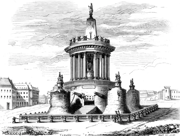 Framed Print : Paris, France - Bastille, Prieurs proposed monument Framed Print : Paris, France - Bastille, Prieurs proposed monument