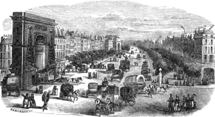 Framed Print : Paris, France - Boulevard Saint-Denis Framed Print : Paris, France - Boulevard Saint-Denis