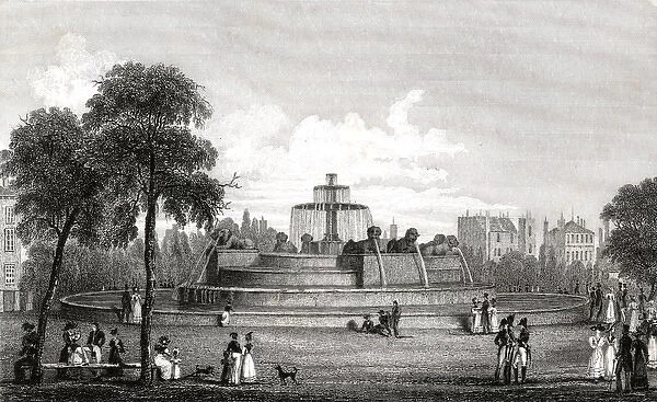 Paris, France - Chateau d Eau and its Fontaine de Girard