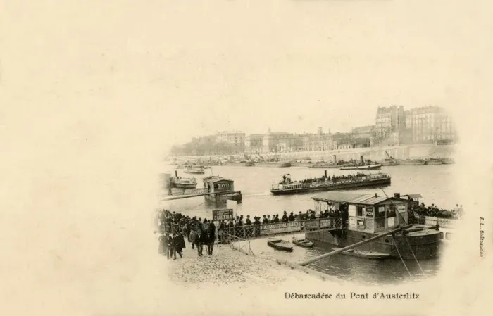 Framed Print : Paris, France - Debarcadere du Pont d Austerlitz Framed Print : Paris, France - Debarcadere du Pont d Austerlitz