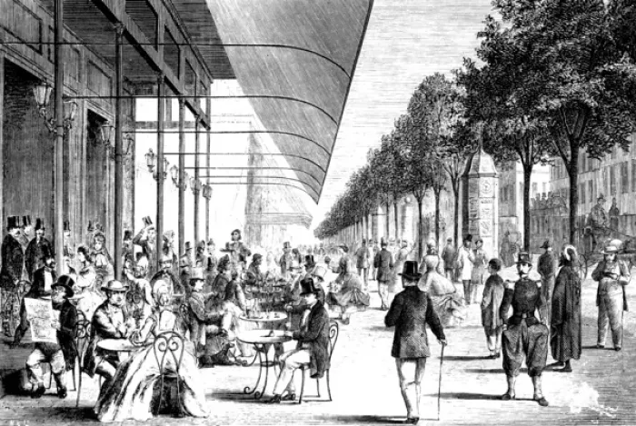 Framed Print : Paris, France - General View along the boulevards Framed Print : Paris, France - General View along the boulevards