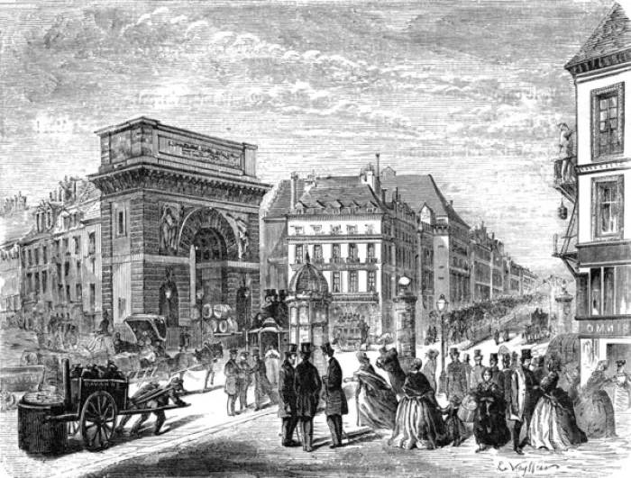 Framed Print : Paris, France - Grands Boulevards, Porte Saint Martin Framed Print : Paris, France - Grands Boulevards, Porte Saint Martin