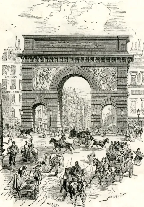 Framed Print : Paris, France - Grands Boulevards, Porte Saint Martin Framed Print : Paris, France - Grands Boulevards, Porte Saint Martin