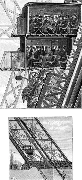 Framed Print : Paris, France - La Tour Eiffel, Lifts Framed Print : Paris, France - La Tour Eiffel, Lifts