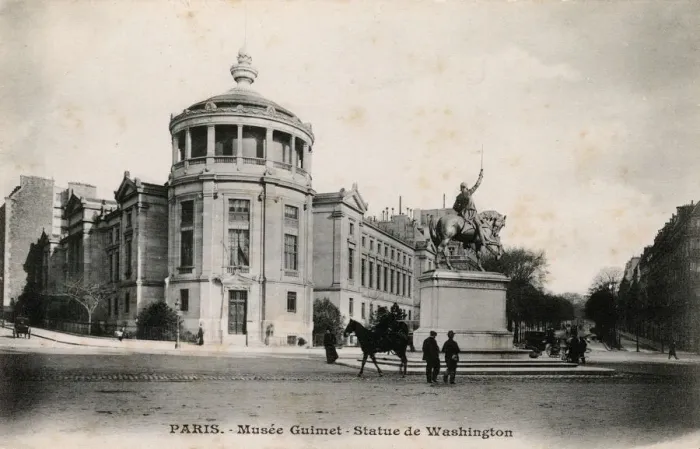 Framed Print : Paris, France - Musee Guimet and Washington Statue Framed Print : Paris, France - Musee Guimet and Washington Statue