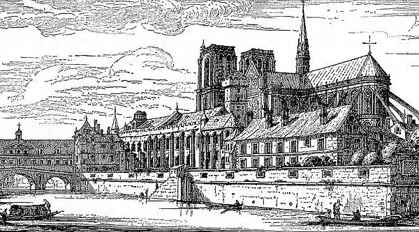 Paris, France - Notre-Dame and Archbishops Palace