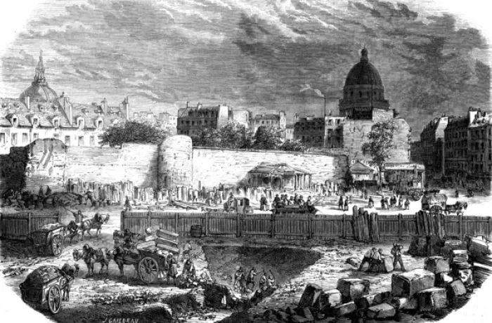 Framed Print : Paris, France - Old Walls Unearthed Framed Print : Paris, France - Old Walls Unearthed