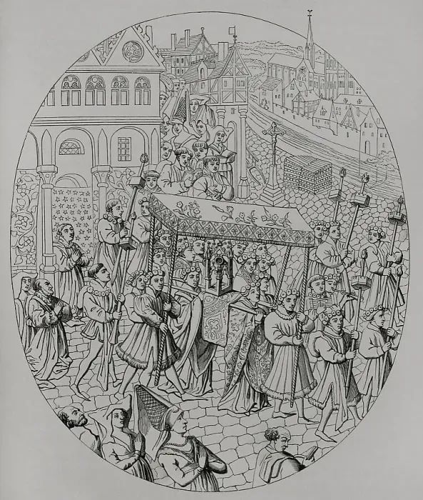 Framed Print : Paris, France. Procession de la Fete-Dieu. Representation Framed Print : Paris, France. Procession de la Fete-Dieu. Representation
