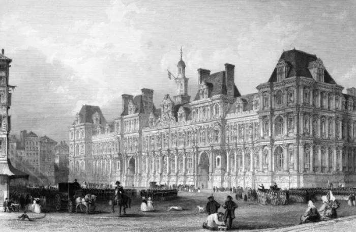 Framed Print : Paris Hotel De Ville Framed Print : Paris Hotel De Ville