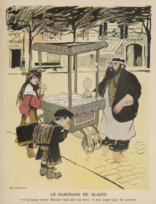 Framed Print : Paris Ice Cream Seller Framed Print : Paris Ice Cream Seller