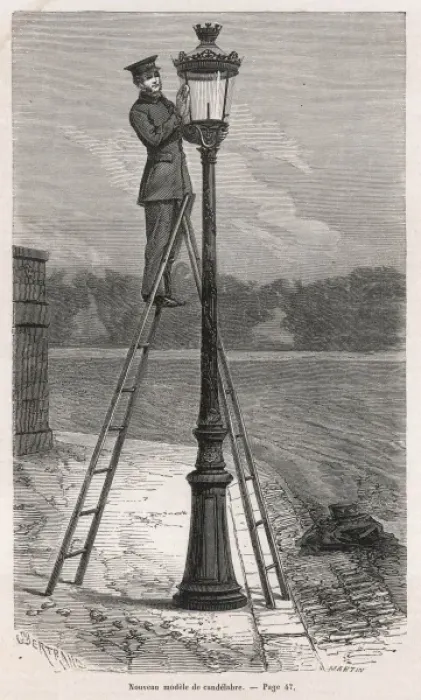 Framed Print : Paris Lamplighter Framed Print : Paris Lamplighter