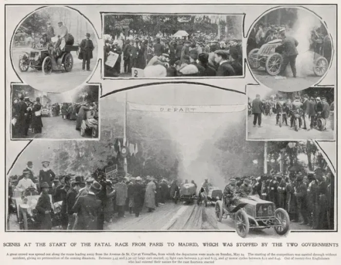 Framed Print : Paris-Madrid Race 1903 Framed Print : Paris-Madrid Race 1903