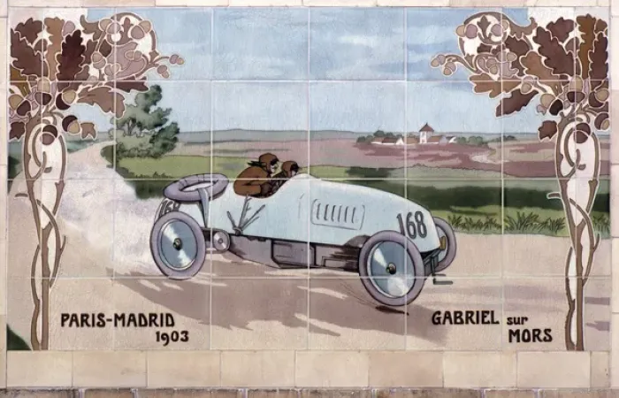 Framed Print : Paris Madrid Race Michelin Framed Print : Paris Madrid Race Michelin