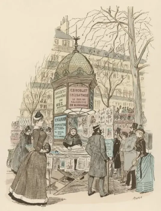 Framed Print : Paris News Kiosk (Mars) Framed Print : Paris News Kiosk (Mars)