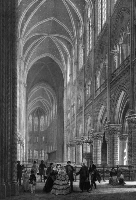 Framed Print : Paris / Notre Dame 19C Int Framed Print : Paris / Notre Dame 19C Int