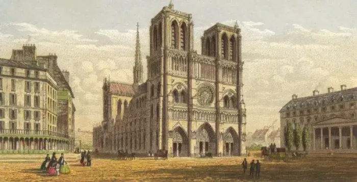 Framed Print : Paris / Notre Dame C1855 Framed Print : Paris / Notre Dame C1855