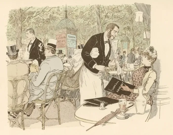 Framed Print : Paris Pavement Cafe 1890 Framed Print : Paris Pavement Cafe 1890