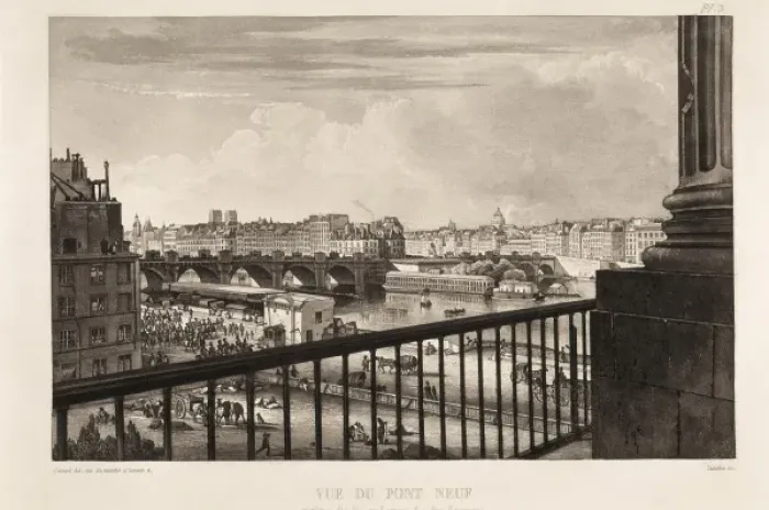 Framed Print : Paris. Pont Neuf, 19th c. Litography. SPAIN Framed Print : Paris. Pont Neuf, 19th c. Litography. SPAIN