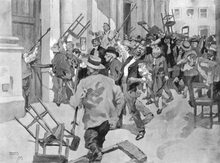 Framed Print : Paris Riot Church Raid Framed Print : Paris Riot Church Raid