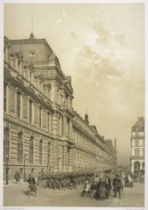 Framed Print : Paris / Rue Rivoli C1860 Framed Print : Paris / Rue Rivoli C1860