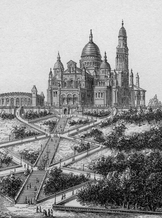 Framed Print : PARIS  /  SACRE COEUR 1889