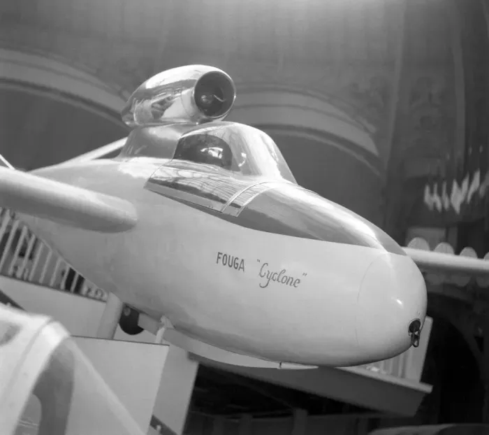 Framed Print : Paris Salon Aeronautique 1949 - Fouga CM. 8 R13 Cyclone Framed Print : Paris Salon Aeronautique 1949 - Fouga CM. 8 R13 Cyclone