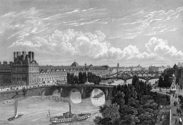 Framed Print : PARIS / SEINE C1845 Framed Print : PARIS / SEINE C1845