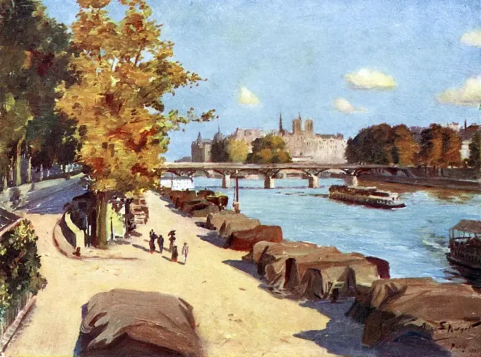 Framed Print : Paris  /  Seine  /  Cite 1910