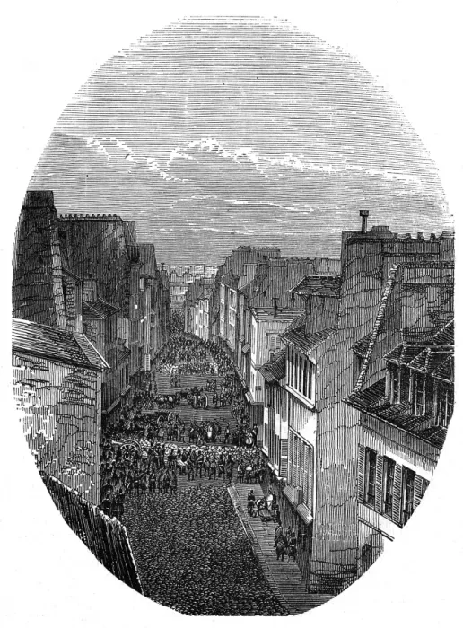 Framed Print : Paris St Maur barricade 1848 Framed Print : Paris St Maur barricade 1848