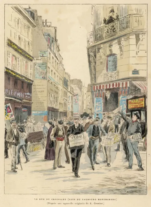 Framed Print : PARIS STREET SCENE 1893