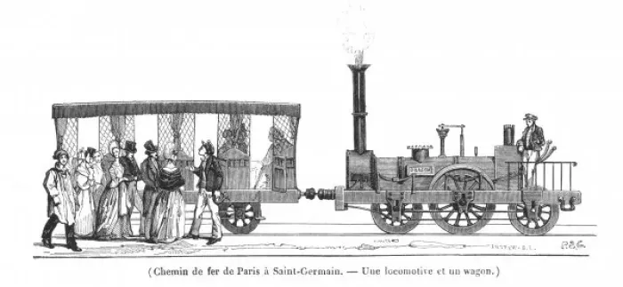Framed Print : Paris Train of 1837 Framed Print : Paris Train of 1837