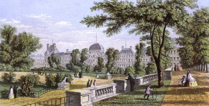 Framed Print : PARIS / TUILERIES C1860 Framed Print : PARIS / TUILERIES C1860