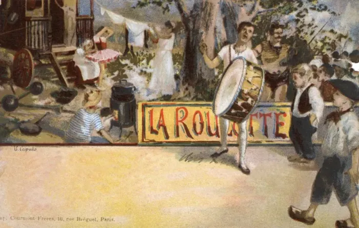 Framed Print : Paris Worlds Fair of 1900 - Circus entertainers Framed Print : Paris Worlds Fair of 1900 - Circus entertainers