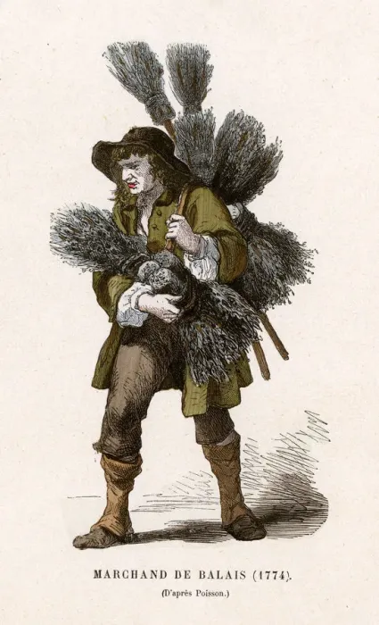 Framed Print : PARISIAN BROOM SELLER Framed Print : PARISIAN BROOM SELLER