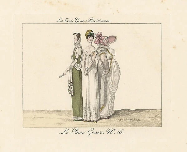 Three Parisian graces, circa 1800