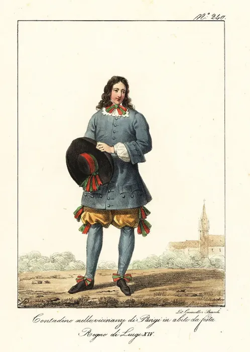 Framed Print : Parisian peasant in festival costume, 17th century Framed Print : Parisian peasant in festival costume, 17th century