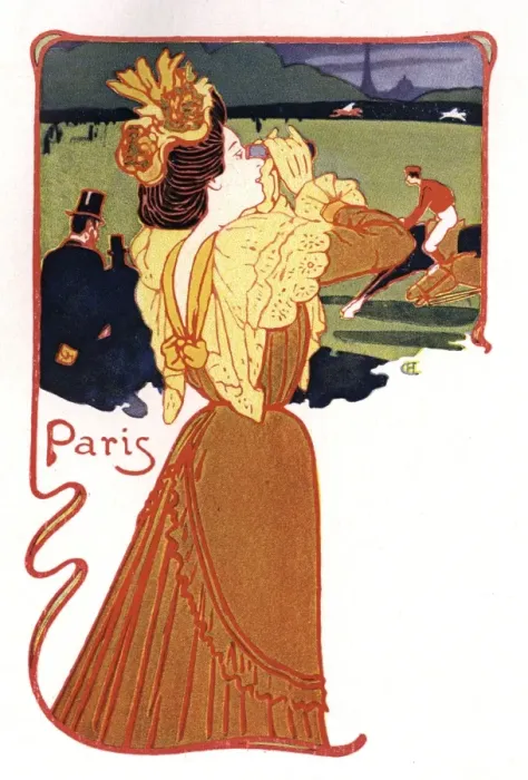 Framed Print : Parisian Racegoer Framed Print : Parisian Racegoer
