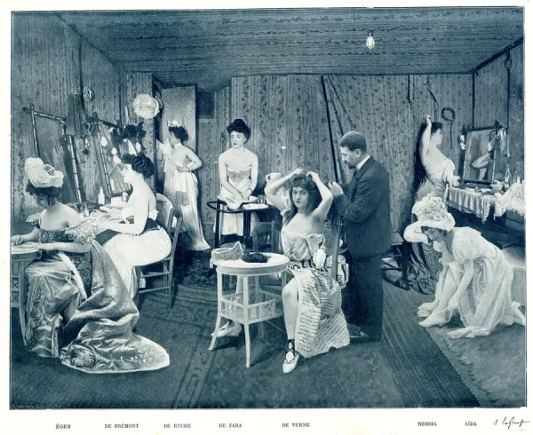 Parisian Theatre Women's Dressing Room Print circa Art