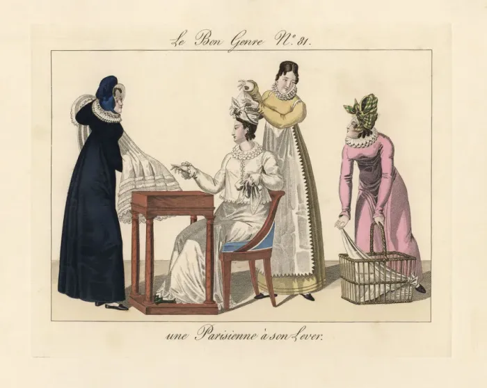 Framed Print : A Parisian woman dressing Framed Print : A Parisian woman dressing
