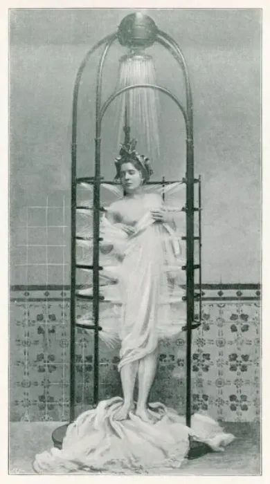 Framed Print : Parisienne in Shower Framed Print : Parisienne in Shower