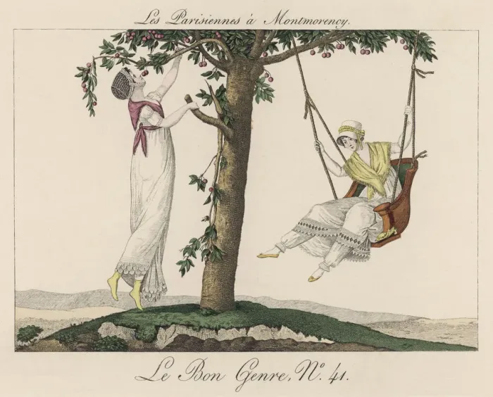 Framed Print : PARISIENNE SWINGS C. 1810 Framed Print : PARISIENNE SWINGS C. 1810