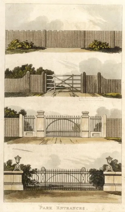 Framed Print : Park Entrance Gates Framed Print : Park Entrance Gates