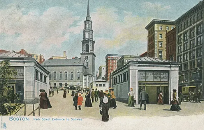 Framed Print : Park Street, Boston, Massachusetts, USA Framed Print : Park Street, Boston, Massachusetts, USA