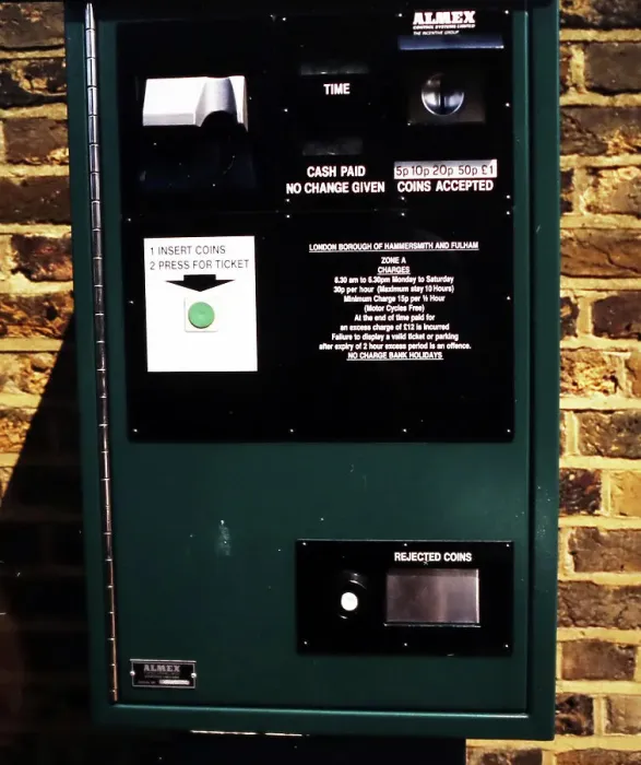 Framed Print : Parking ticket vending machine, London Framed Print : Parking ticket vending machine, London