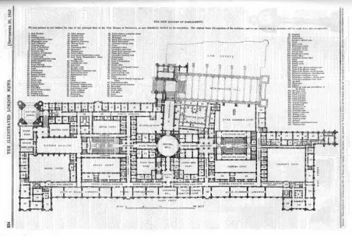 Framed Print : Parliament Plan / Iln / 1843 Framed Print : Parliament Plan / Iln / 1843