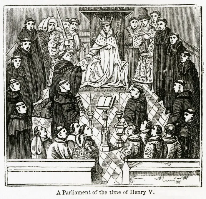 Framed Print : Parliament of the time of Henry V Framed Print : Parliament of the time of Henry V